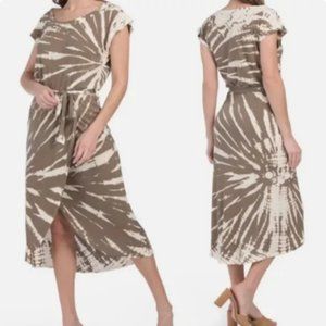 NWT Young Fabulous & Broke faux-wrap tie dye dress